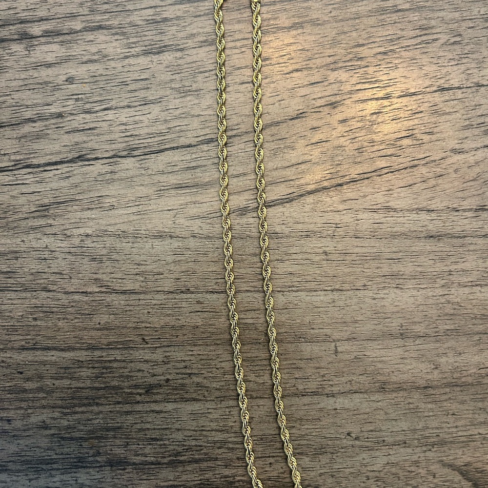 Elegant Gold Rope Chain Necklace